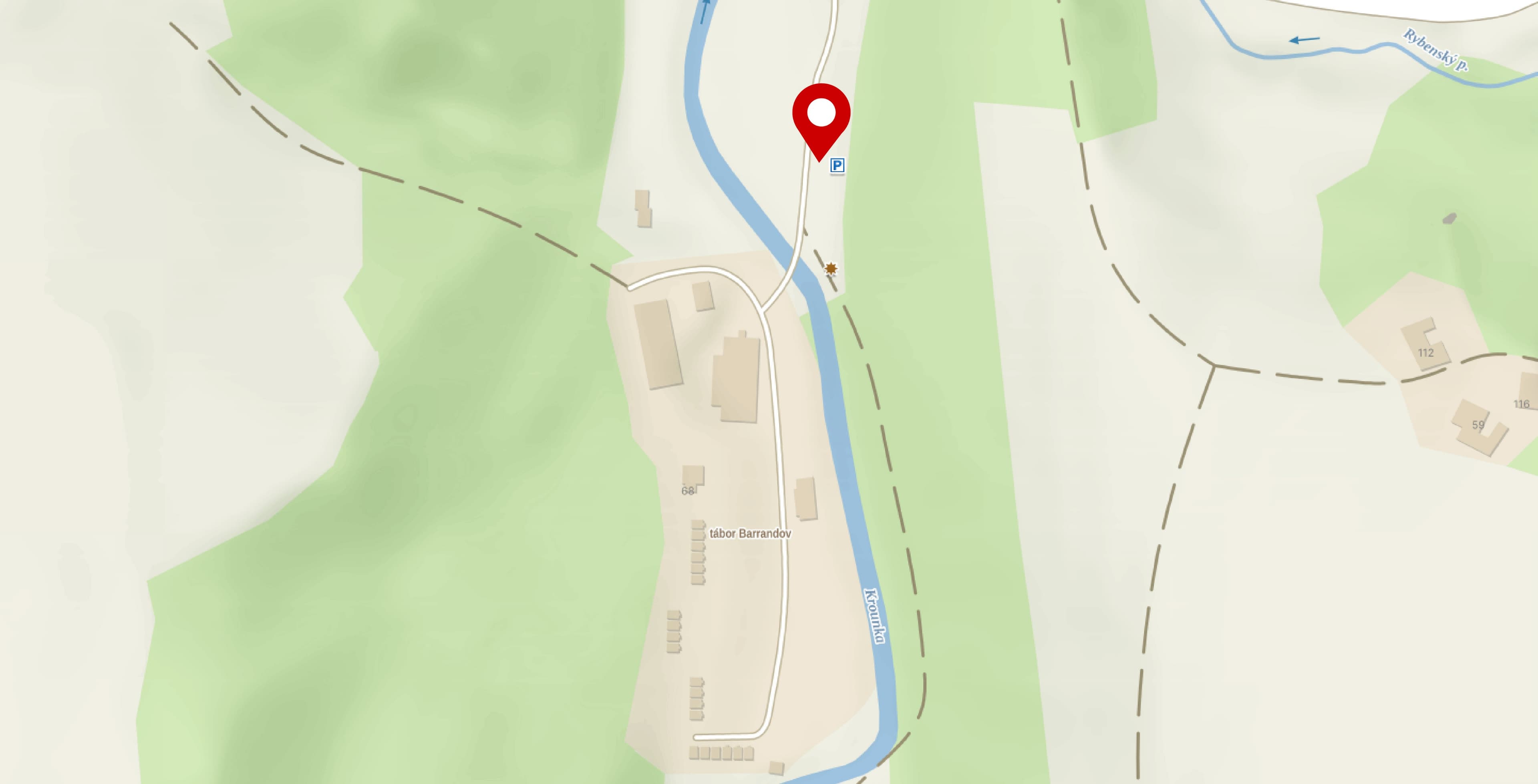 Mapa - Tábor Barrandov