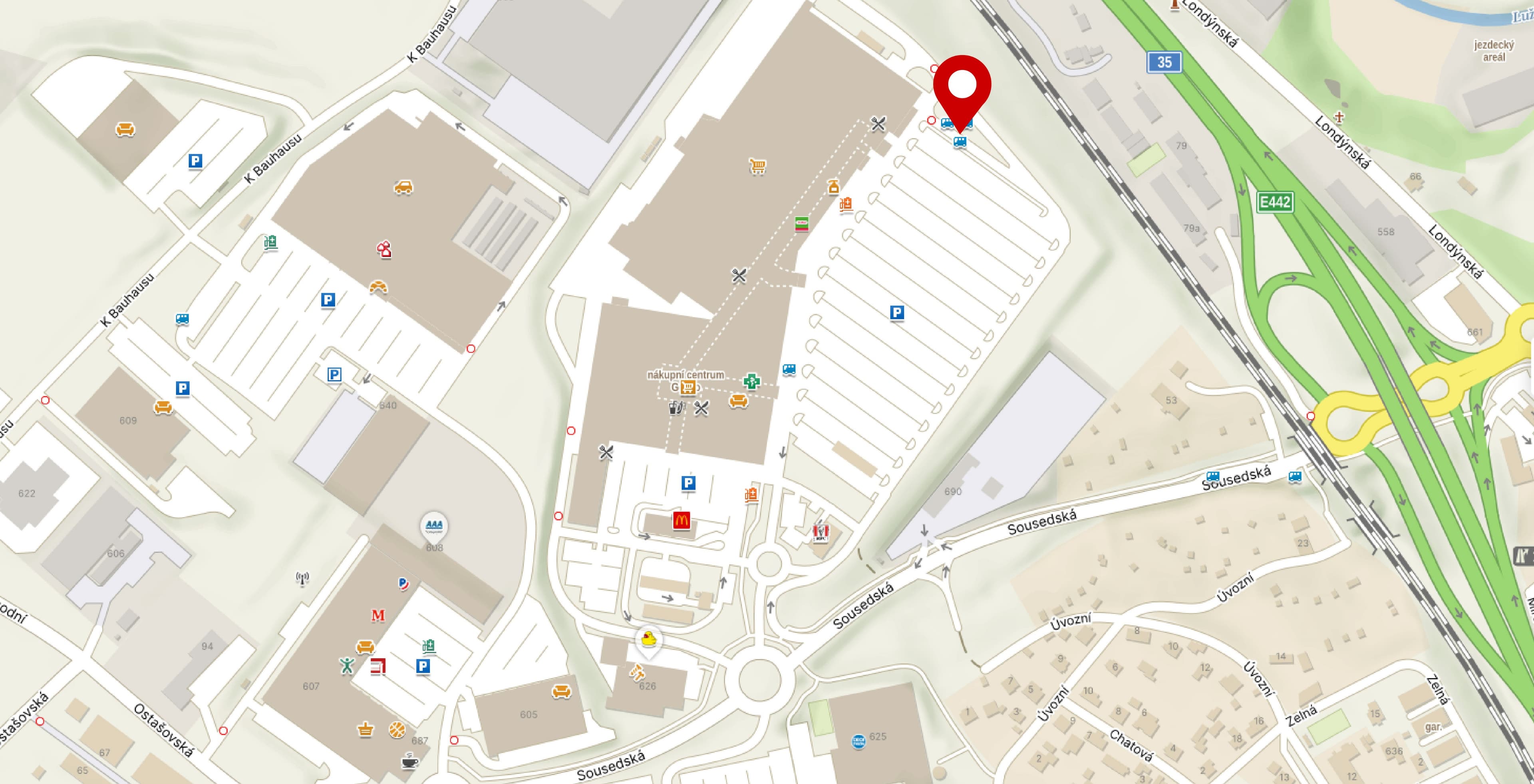 Mapa - Liberec